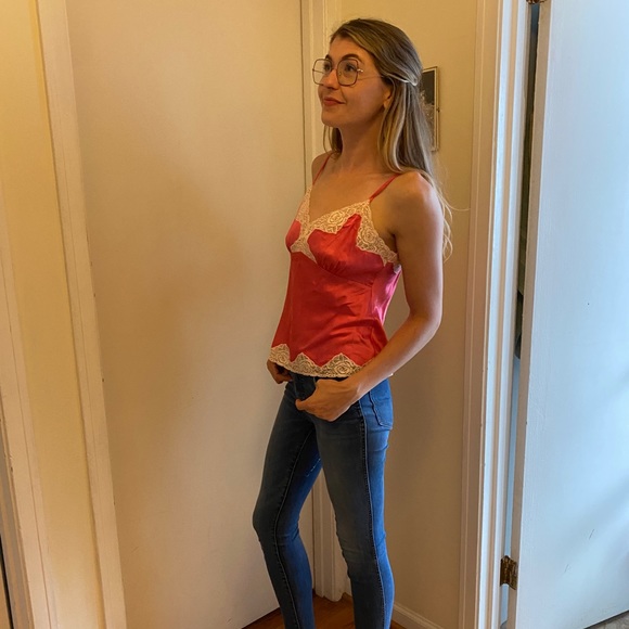 Pink Lace Silk Camisole (INC) - Picture 4 of 4